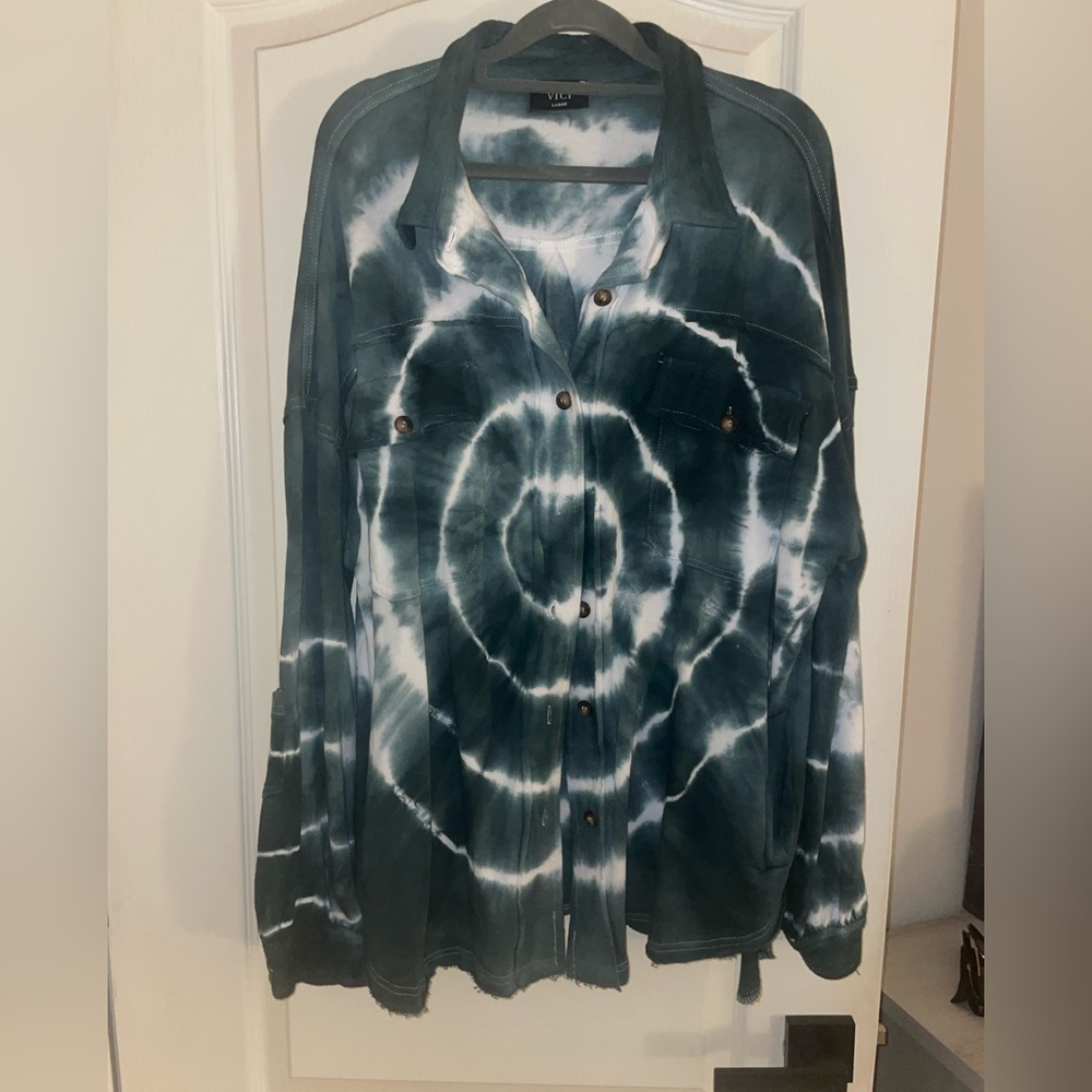 Vici Tie-Dye Button Down - Picture 1 of 7